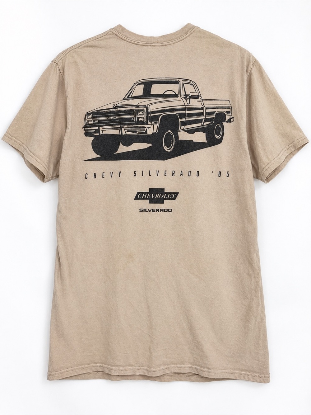 Chemistry Chevy Silverado 85 Graphic T-Shirt Men’s Medium Tan